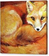 Red Fox Den Canvas Print
