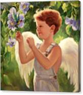 Hummingbird Angel Boy Canvas Print