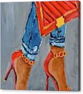 Red Heels, Red Purse Canvas Print