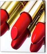 Red Lipstick Reflection Canvas Print
