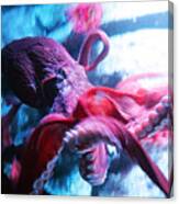 Red Octopus Canvas Print