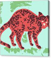 Red Speckled Cat Canvas Print