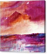 Reflection Of A Crimson Sky Canvas Print