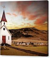 Reyniskirkja Lutheran Church In Iceland Canvas Print