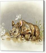 Rhino Baby Canvas Print