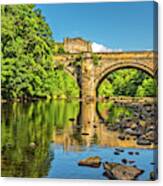 Richmond Castle And The River Swale Canvas Print