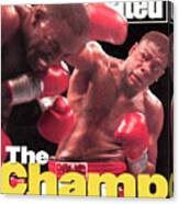 Riddick Bowe, 1992 Wbcwbaibf Heavyweight Title Sports Illustrated Cover Canvas Print