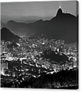 Rio De Janeiro Night Lights Canvas Print
