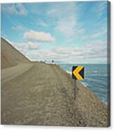 Road And Ocean Canvas Print