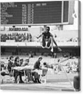 Robert Beamon Jumping To Break Record Canvas Print
