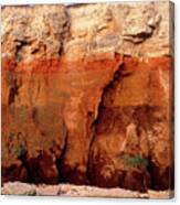 Rock Strata In Cliff Face Canvas Print