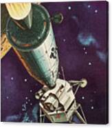 Rocketship In Space Canvas Print