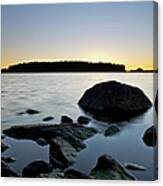 Rocks At Sunrise Canvas Print