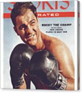 Rocky Marciano, Heavyweight Boxing Sports Illustrated Cover Canvas Print