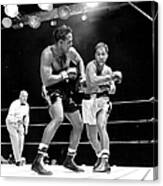 Rocky Marciano Left Misses With A Left Canvas Print