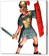 Roman Centurion With Sword And Shield Canvas Print