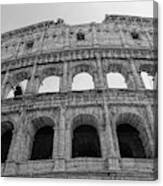Roman Colosseum In Black And White Canvas Print
