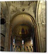 Romanesque Art: Byzantine Dome And View Of The Church Of Saint Croix Canvas Print