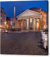 Rome, Italy At The Pantheon In Piazza Canvas Print