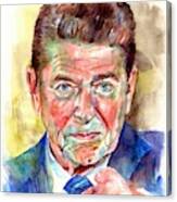 Ronald Reagan Portrait Canvas Print