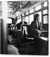 Rosa Parks Riding The Bus Canvas Print
