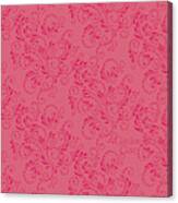 Rose Colored Fern Pattern Canvas Print