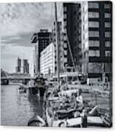 Rotterdam Harbour Cityscape Canvas Print