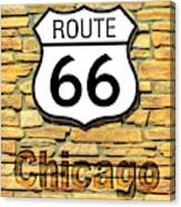 Route 66 Chicago Sign Canvas Print