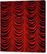 Ruffled Red Curtain Canvas Print