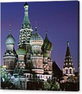 Russia, Moscow, Red Square, St. Basils Canvas Print