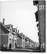 Sallaumines Miners Terraced Houses In Canvas Print