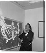 Salvador Dali Painting With Shaving Canvas Print