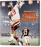 San Francisco 49ers Earl Cooper, Super Bowl Xvi Sports Illustrated Cover Canvas Print