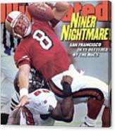 San Francisco 49ers Qb Steve Young... Sports Illustrated Cover Canvas Print