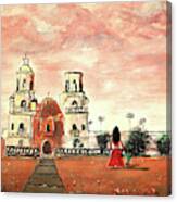 San Xavier Mission Del Bac Mother And Child Canvas Print