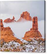 Sandstone Formations In The Mist Canvas Print
