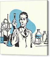 Scientist In A Chemistry Lab Canvas Print