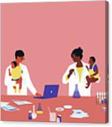 Scientists Working In Laboratory Canvas Print