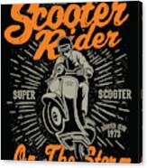 Scooter Rider Canvas Print