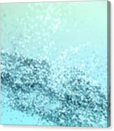 Seafoam Aqua Ocean Mermaid Girls Glitter #3 #shiny #decor #art Canvas Print