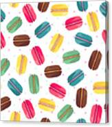 Seamless Pattern With French Sweet Canvas Print
