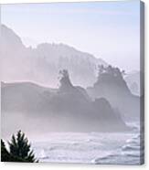 Seascape, Sea Mist On Coastline Canvas Print