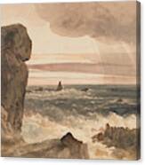 Seascape With Rocks Lizard, Cornwall Canvas Print