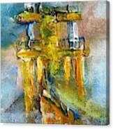 Semi Abstract Paintings Blackrock Diving Board Salthill Galway Ireland Canvas Print