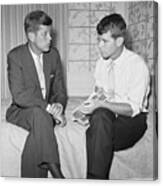 Senator Kennedy And His Brother Robert Canvas Print
