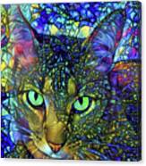 Severus The Tabby Cat - Stained Glass Canvas Print