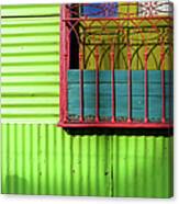 Shadows On A Colorful Window Canvas Print