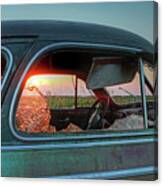 Shattered Dreams - Abandoned 1947 Chevy Coup At Sunrise In Nd Canvas Print