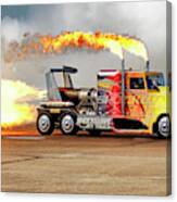 Shockwave Jet Truck - Nhra - Peterbilt Drag Racing Canvas Print