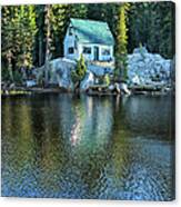Sierra Fairy Cabin Pond Canvas Print